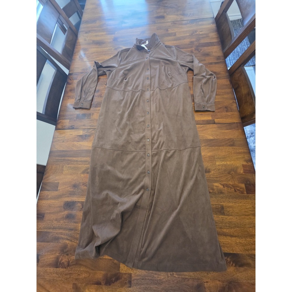J. Jill Women's Shirt Dress Long Sleeve Maxi Polyester Spandex XLT  NWT Sku 28